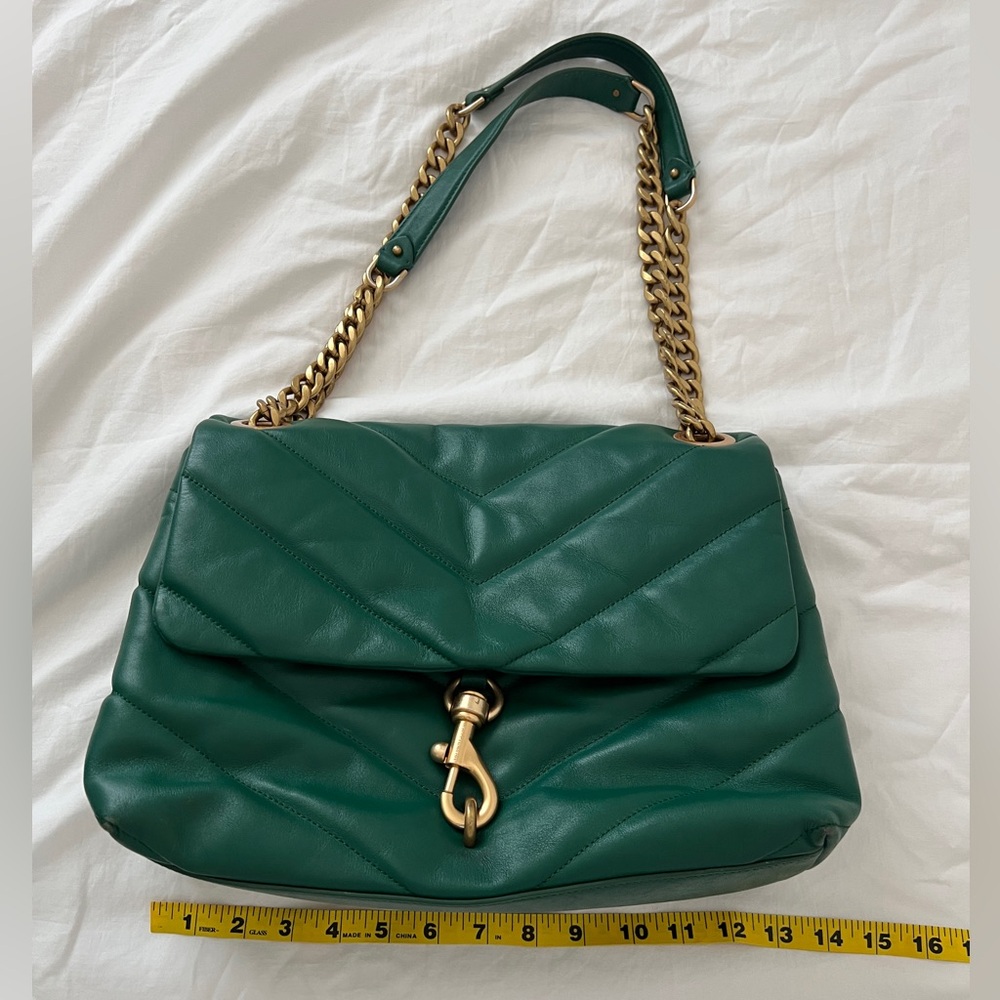 Rebecca Minkoff Edie Quilted Shoulder Bag with Gold‎ Chain - Picture 8 of 10
